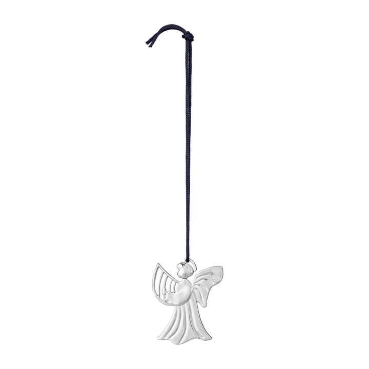 Karen Blixen angel with harp hanging Christmas decoration 7 cm - Silver plated - Rosendahl