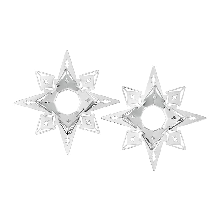 Karen Blixen candle cuff star 3 cm 2-pack, Silver plated Rosendahl
