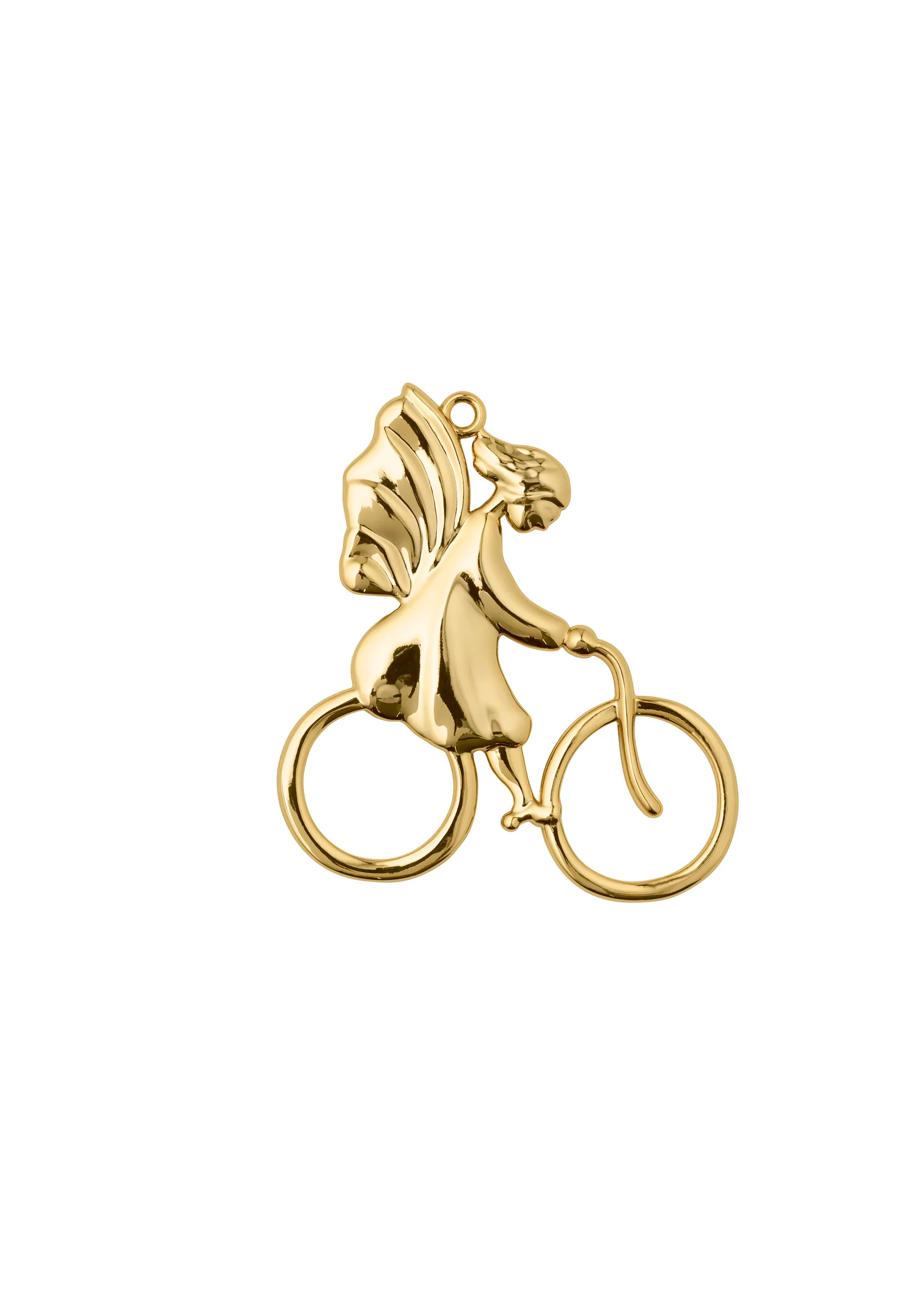 Karen Blixen Christmas decoration Angel on bicycle, Gold Rosendahl