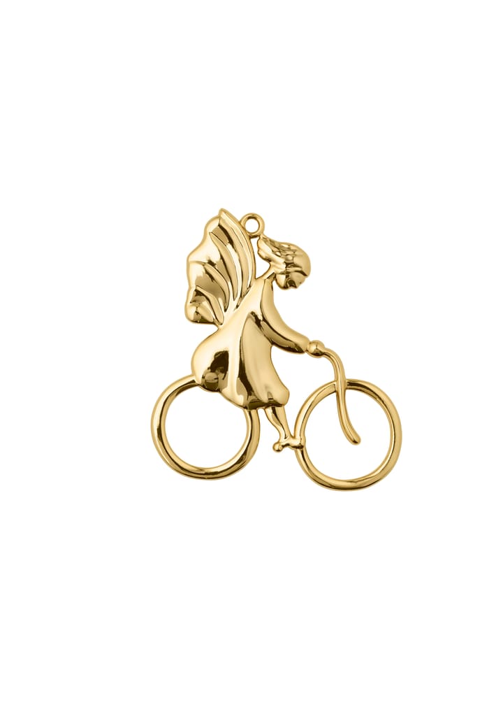 Karen Blixen Christmas decoration Angel on bicycle, Gold Rosendahl
