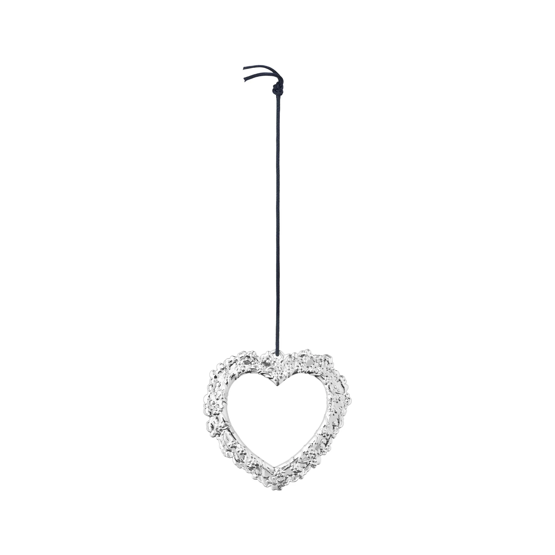 Karen Blixen Christmas decoration Flower heart, Silver Rosendahl