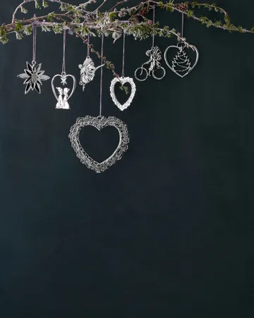 Karen Blixen Christmas decoration Flower heart - Silver - Rosendahl