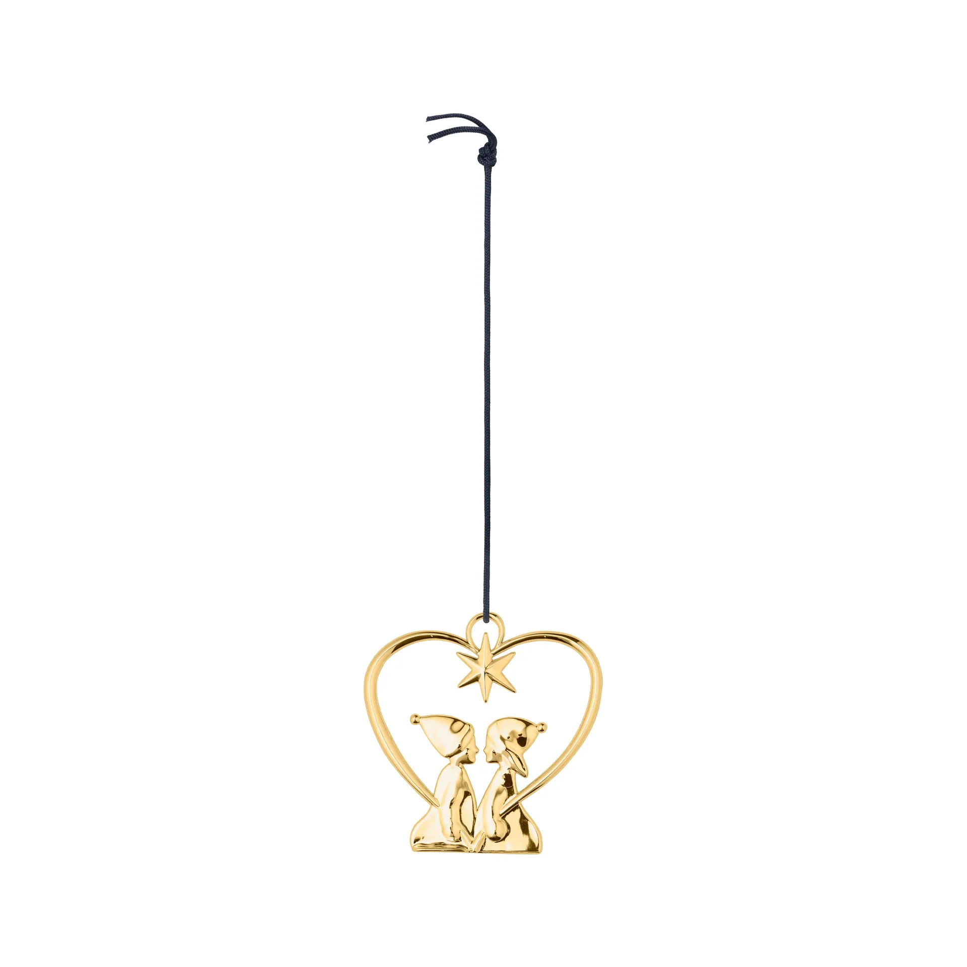 Karen Blixen Christmas decoration Heart with child, Gold Rosendahl