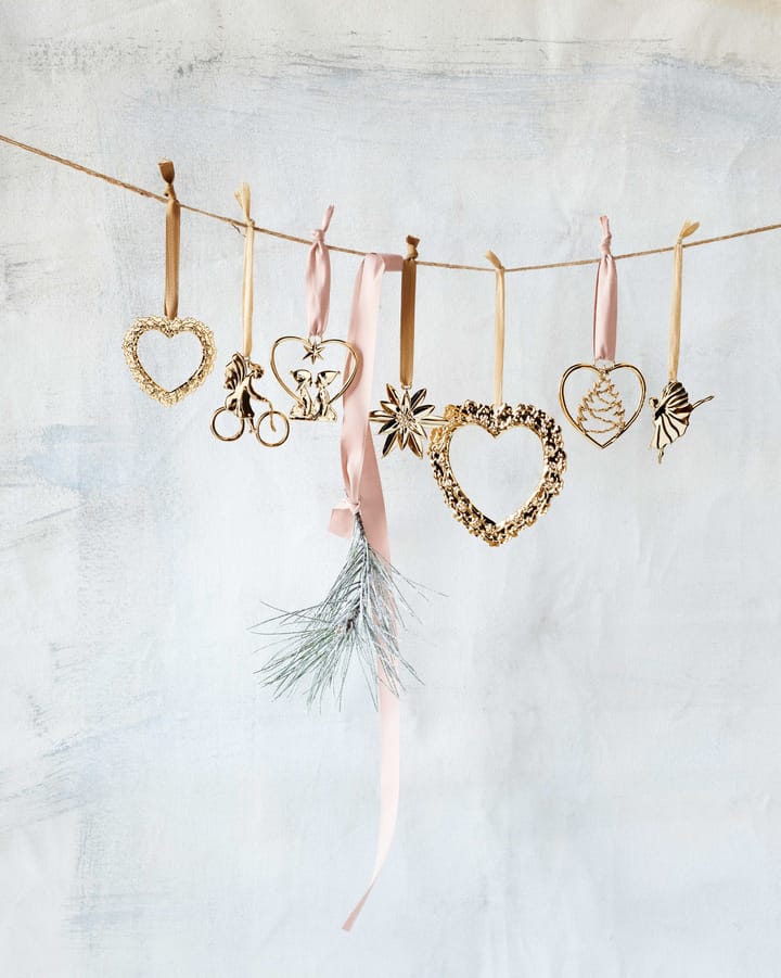 Karen Blixen Christmas decoration Heart with child, Gold Rosendahl