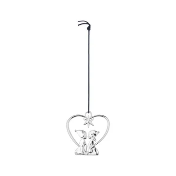 Karen Blixen Christmas decoration Heart with child - Silver - Rosendahl