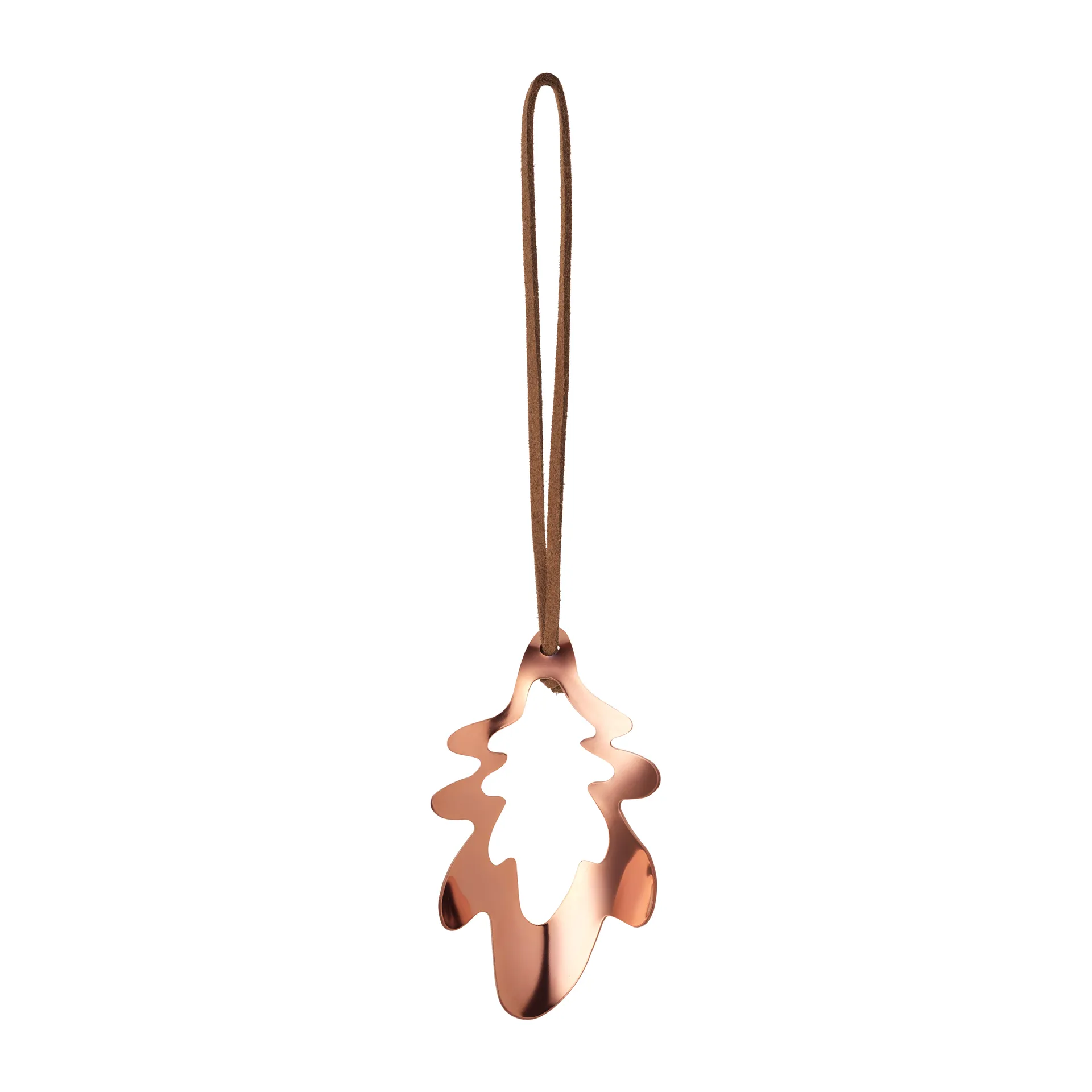 Karen Blixen forest tales oak leaf hanging Christmas decoration 8.5 cm, Copper Rosendahl