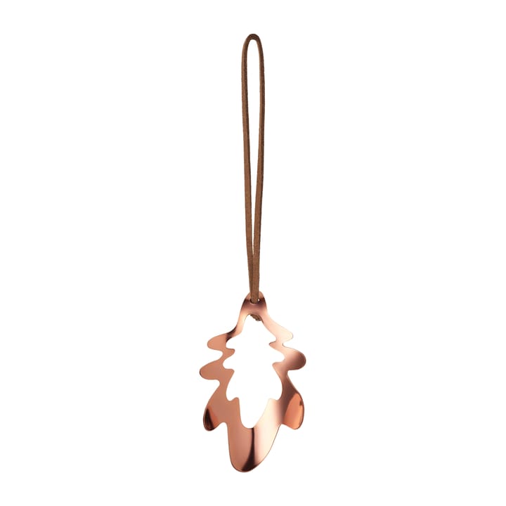 Karen Blixen forest tales oak leaf hanging Christmas decoration 8.5 cm - Copper - Rosendahl