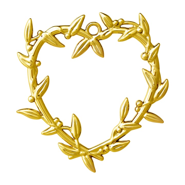 Karen Blixen mistletoe heart hanging Christmas decoration 7 cm, Gilded Rosendahl