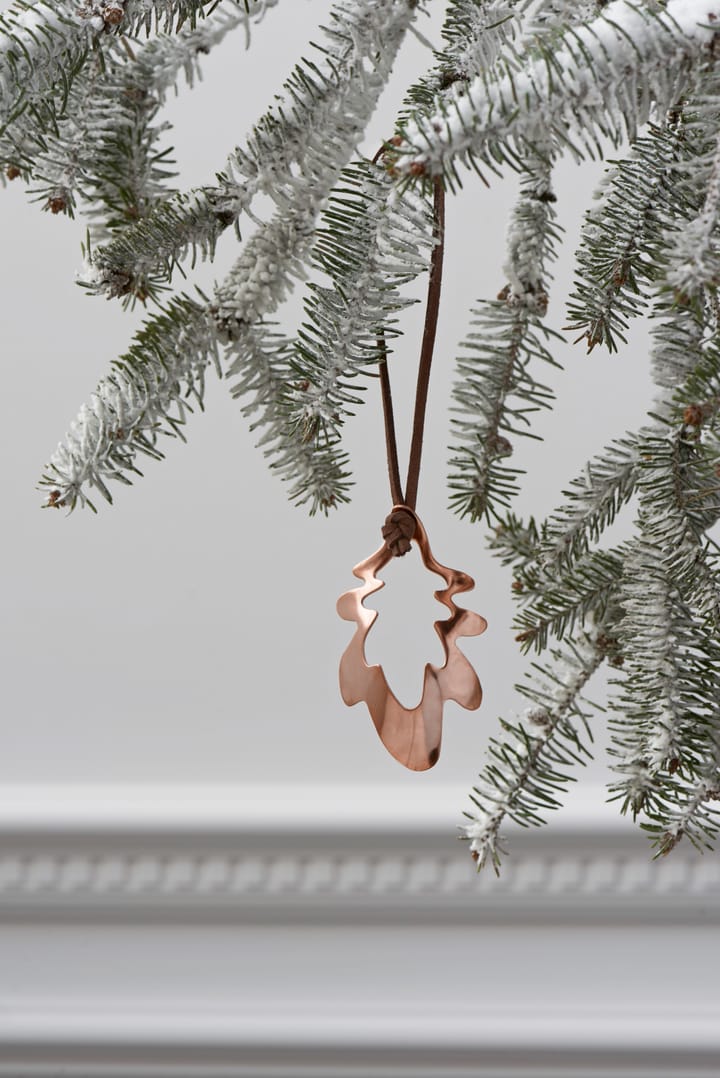Karen Blixen nordic tales oak leaf hanging Christmas decoration 8.5 cm - Copper - Rosendahl