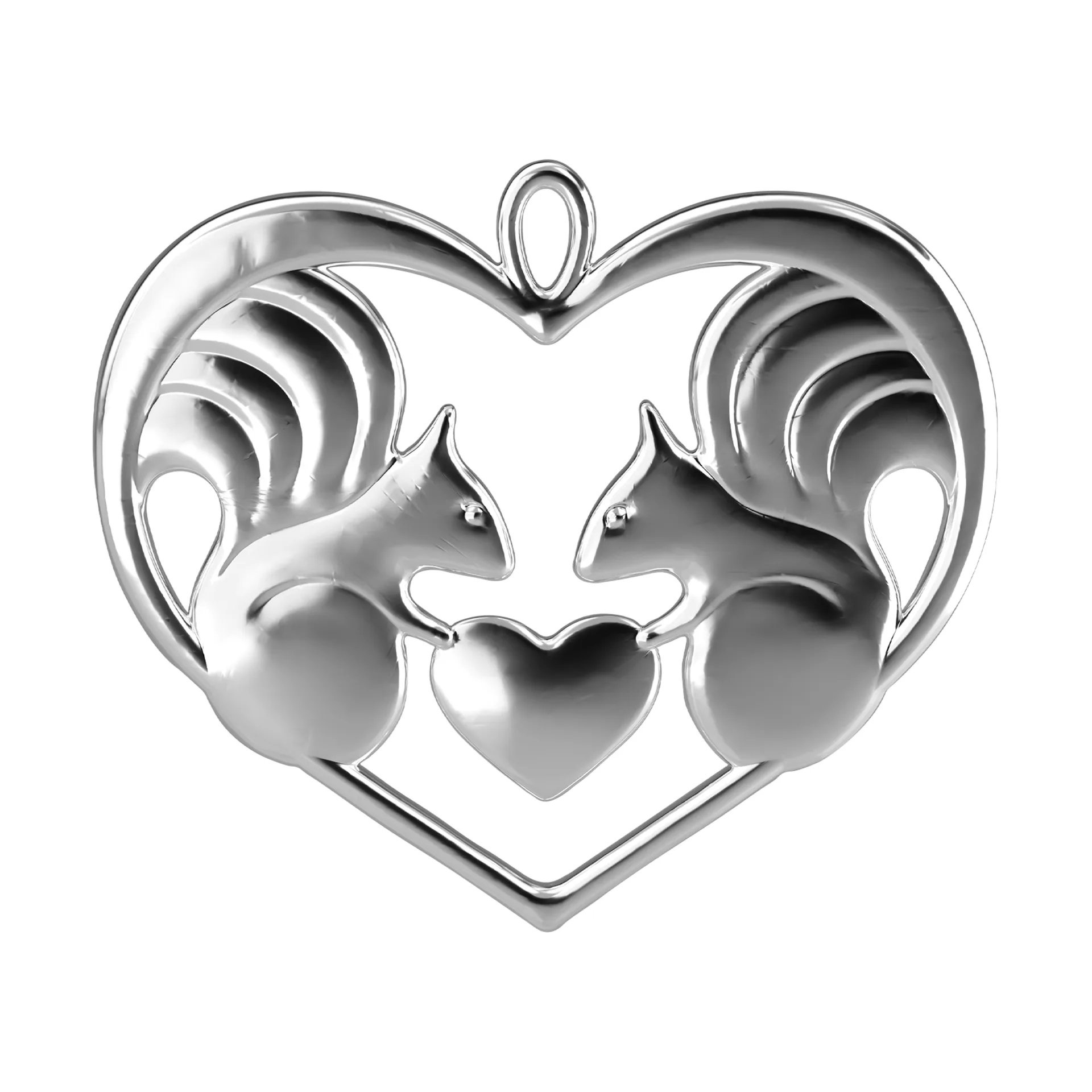 Karen Blixen nuts about you hanging decoration, Silver-plated, 6 cm Rosendahl