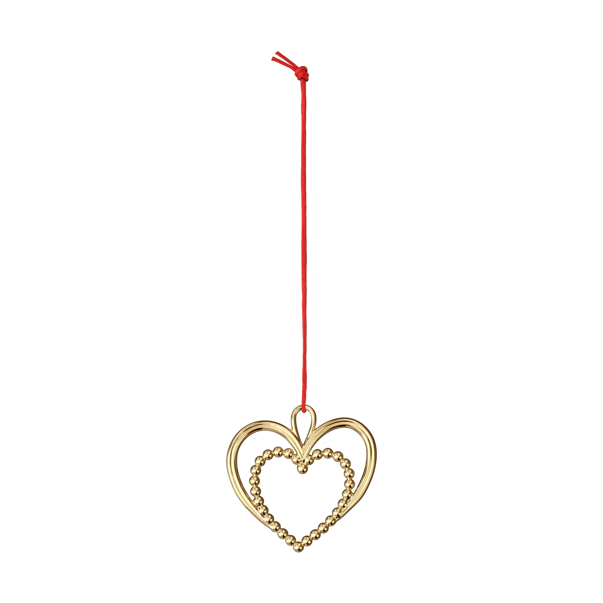 Karen Blixen pearl heart Christmas ornament 6.5 cm, Gilded Rosendahl