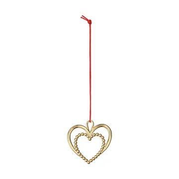 Karen Blixen pearl heart Christmas ornament 6.5 cm - Gilded - Rosendahl