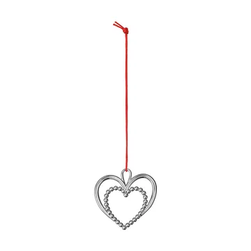 Karen Blixen pearl heart Christmas ornament 6.5 cm - Silver-plated - Rosendahl