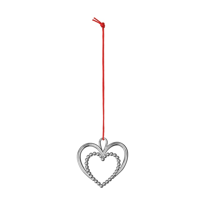 Karen Blixen pearl heart Christmas ornament 6.5 cm - Silver-plated - Rosendahl
