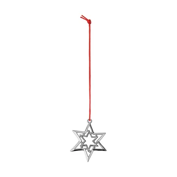 Karen Blixen star ornament 8 cm - Silver-plated - Rosendahl