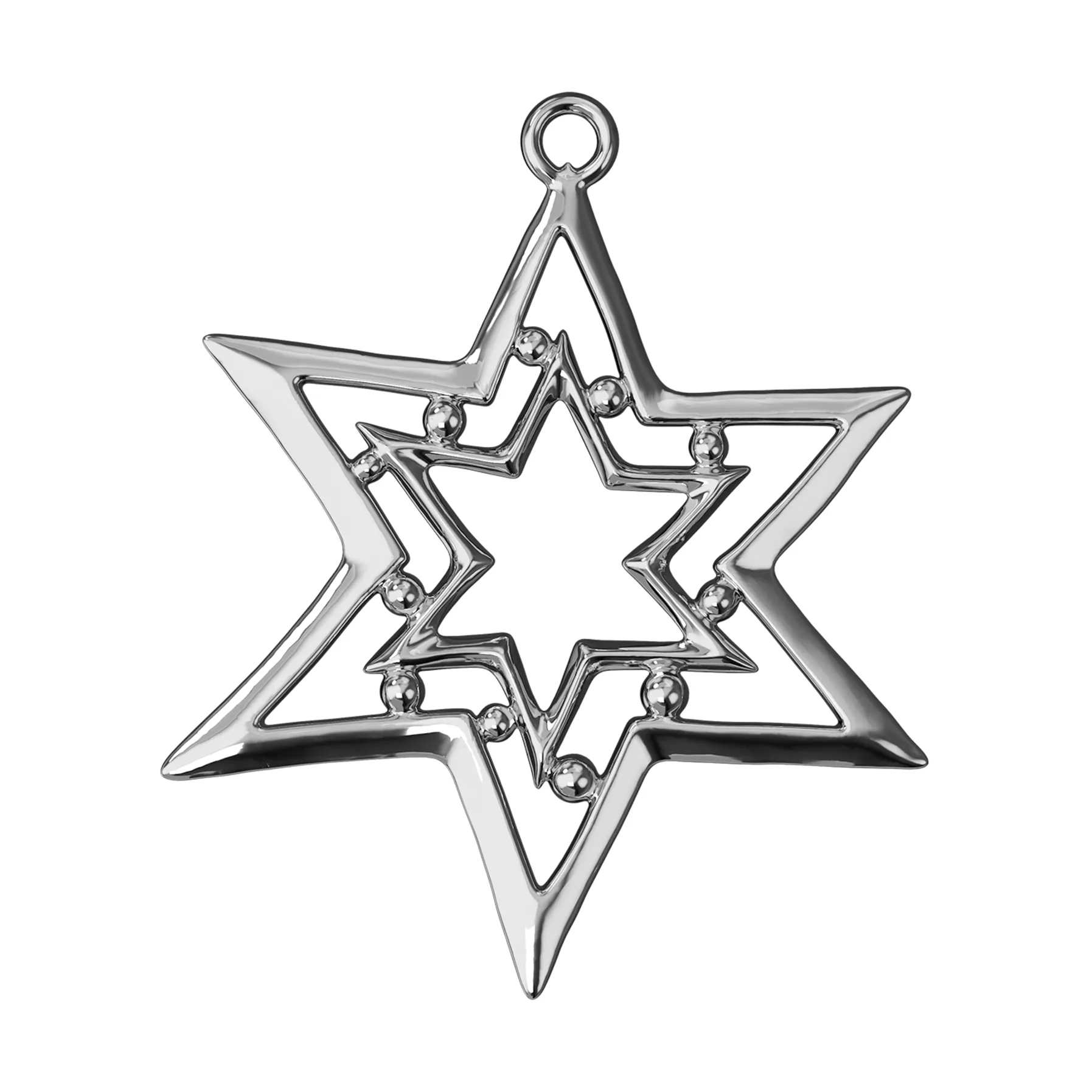 Karen Blixen star ornament 8 cm, Silver-plated Rosendahl