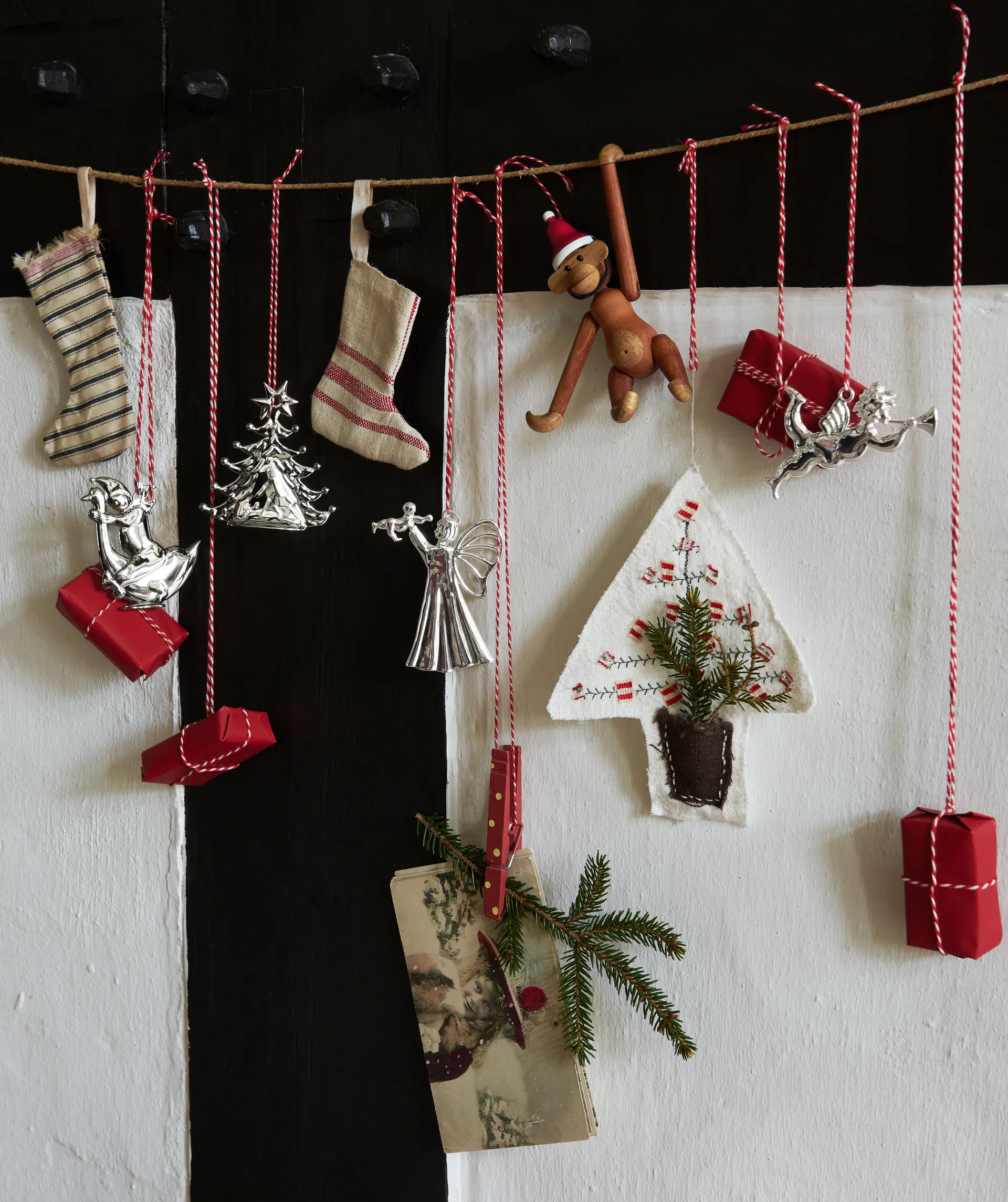 Karen Blixen trumpet angel hanging Christmas decoration 6.5 cm, Silver plated Rosendahl