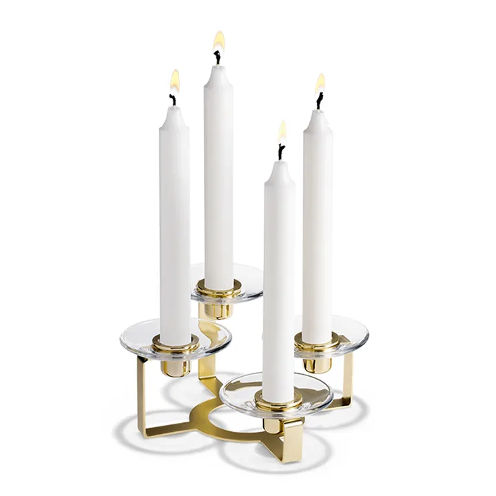 Lumi advent candle holder brass from Rosendahl