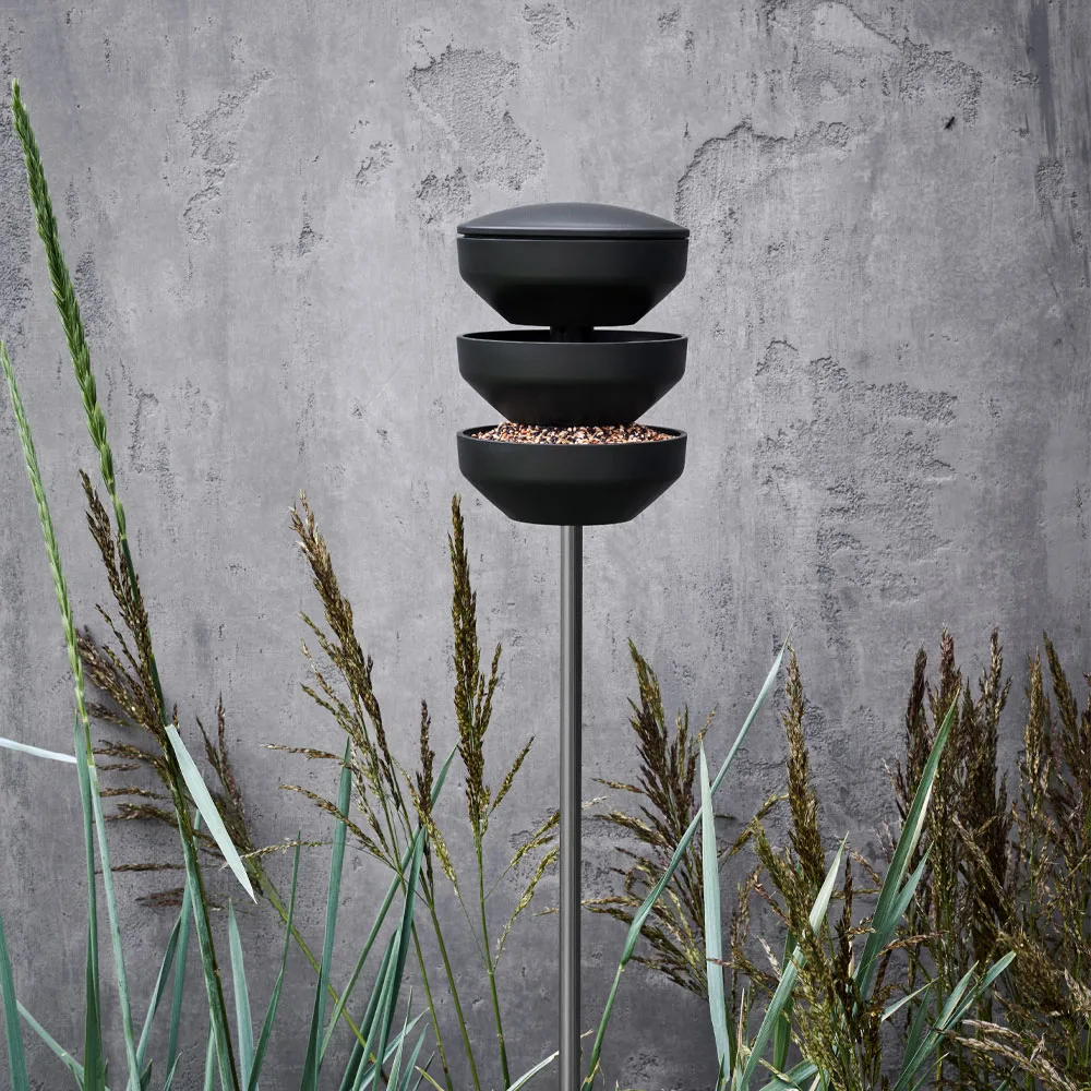 Rosendahl Birds bird feeder, Green, on stand Rosendahl