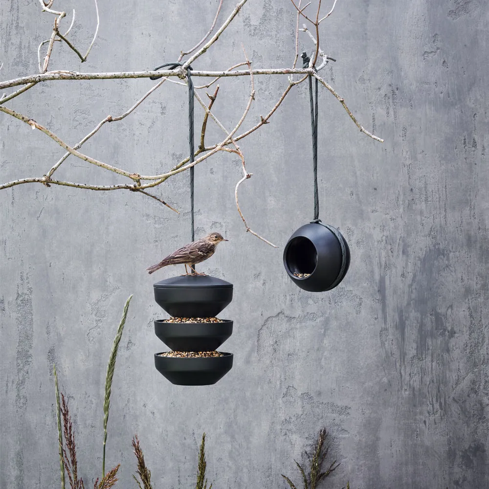 Rosendahl Birds bird feeder, Green, on stand Rosendahl