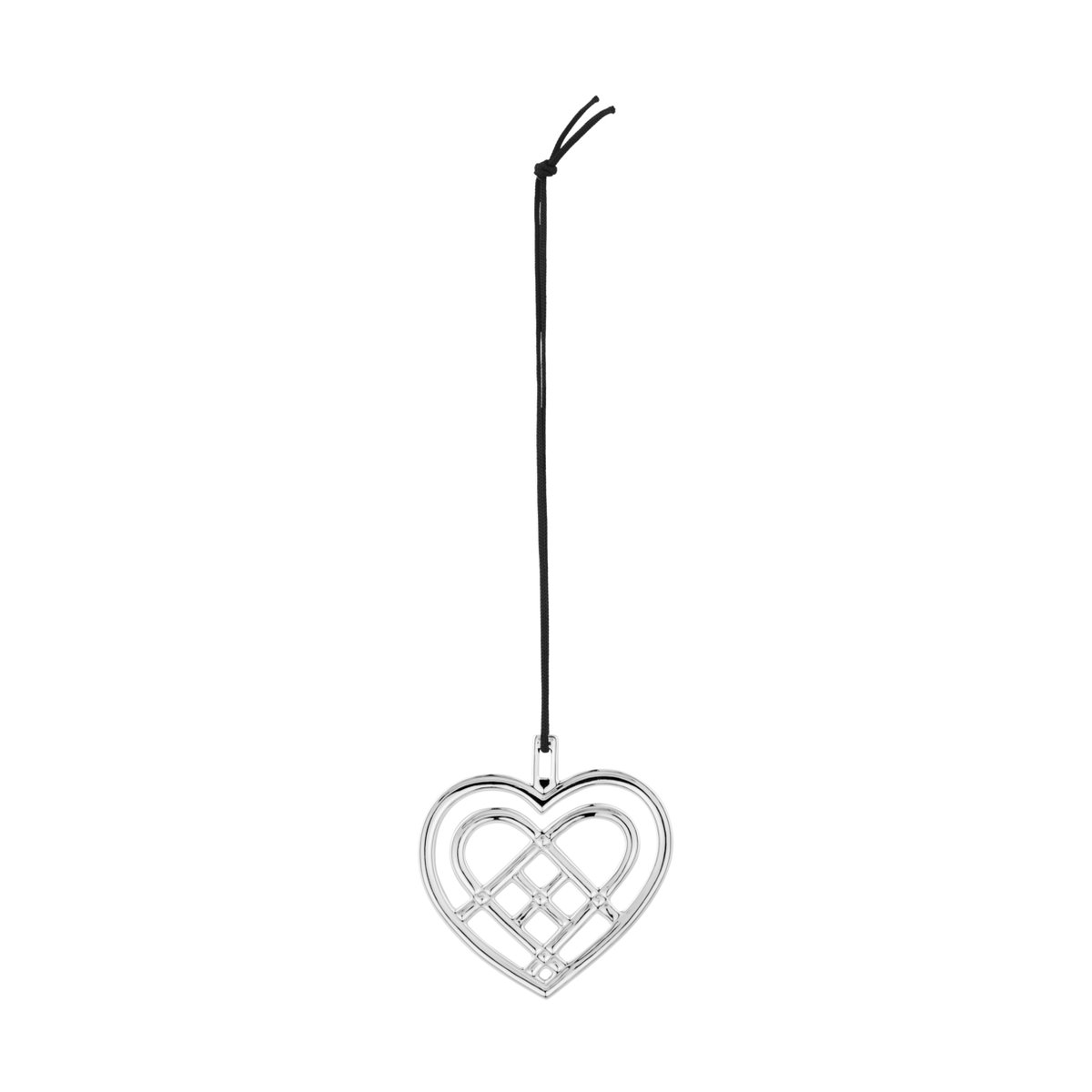 Rosendahl Weaved Heart Christmas ornament 6.5 cm Silver-plated