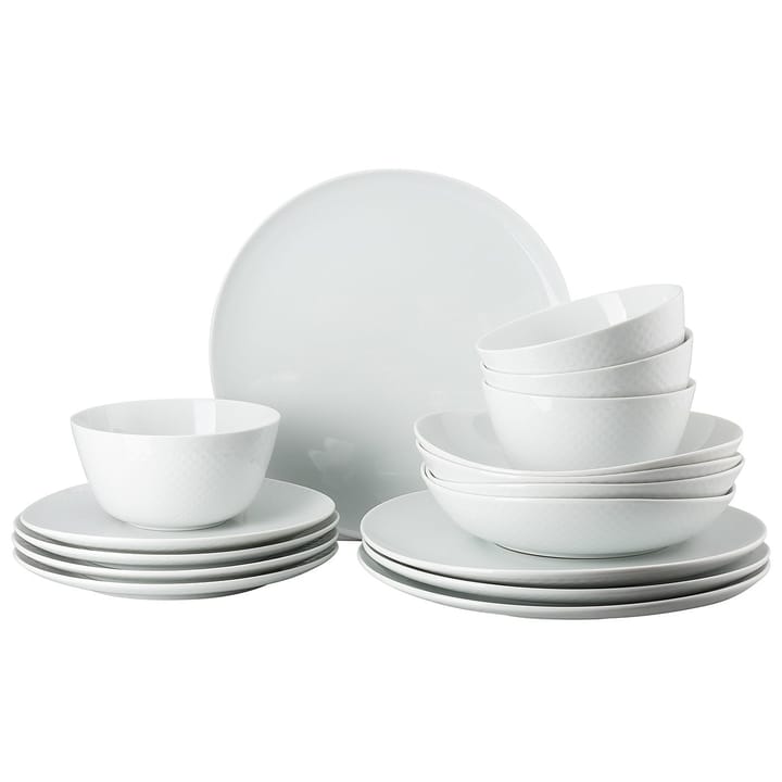 Junto dinner service set white - 16 pieces - Rosenthal