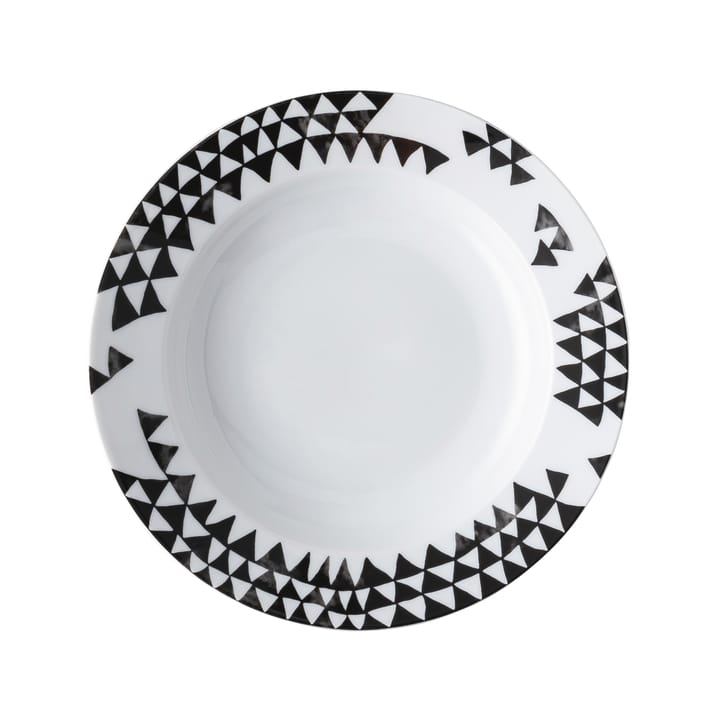 Magic Garden Black Seeds deep  plate 23 cm - white-black - Rosenthal