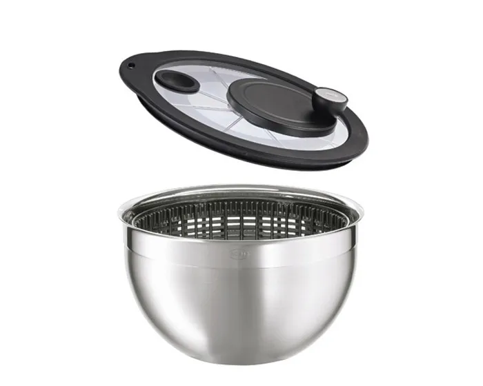 Rösle Salad Spinner 24 cm Steel-black | Scandinavian Design | Colanders, sieves & funnels | Silver-coloured