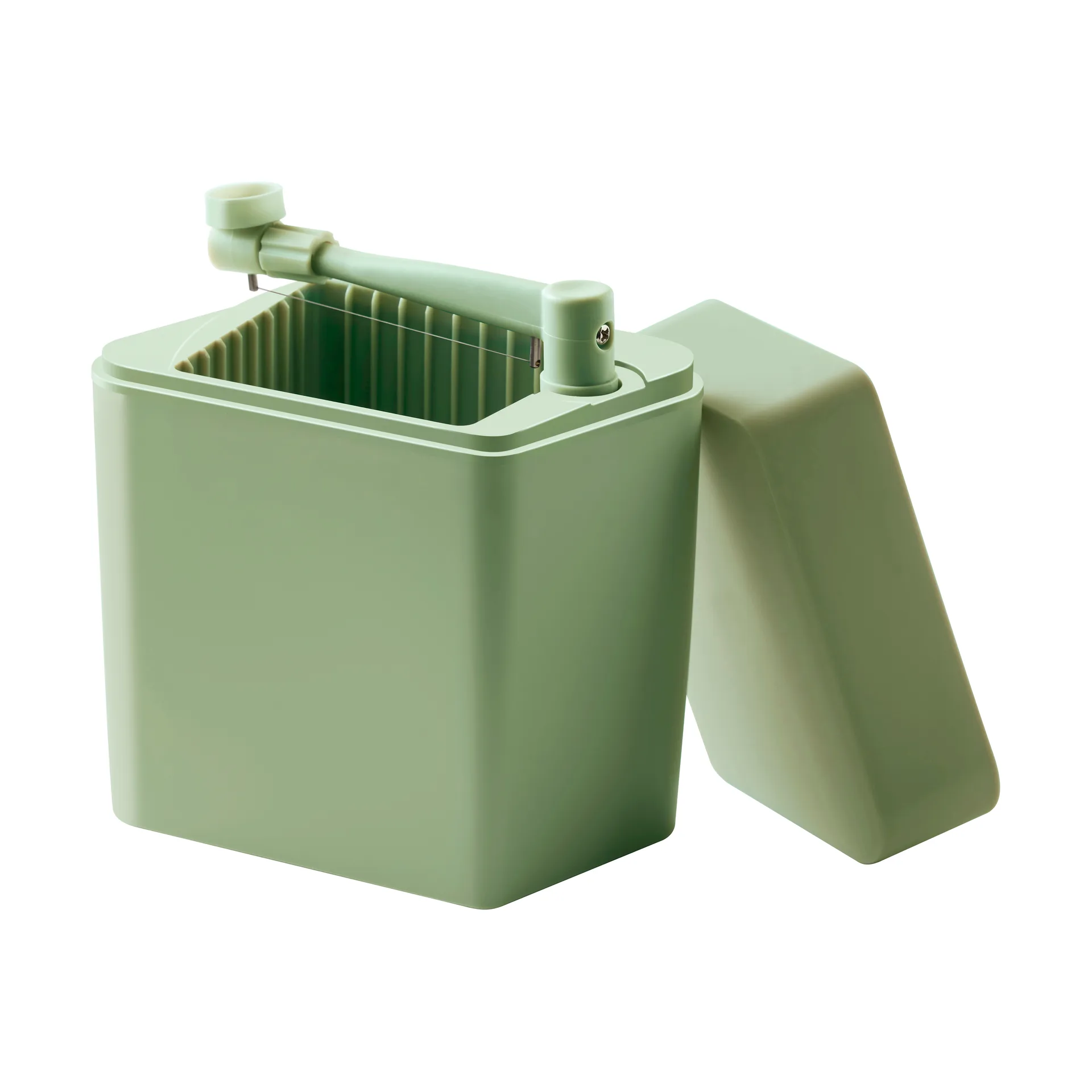 Classic cheese box incl cheese slicer 16.5x10x19 cm, Misty green Rosti