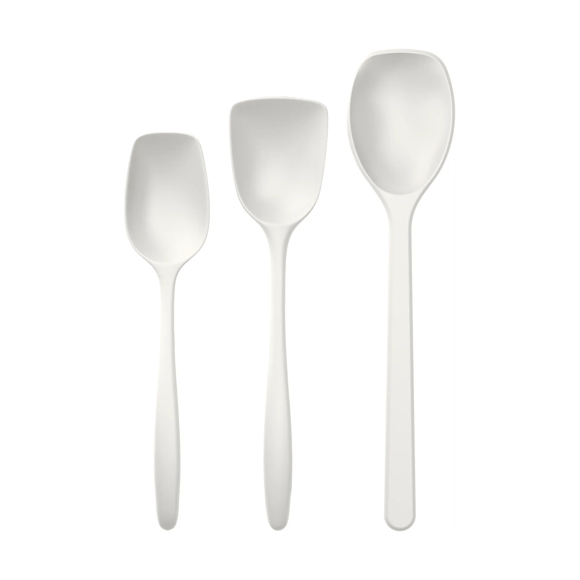 Classic cooking spoon set 3 pieces, White Rosti
