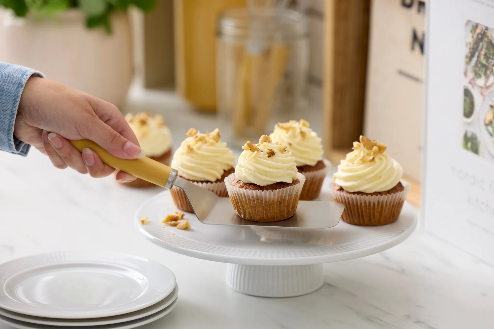 Emma palette knife wide steel 26 cm, Curry Rosti