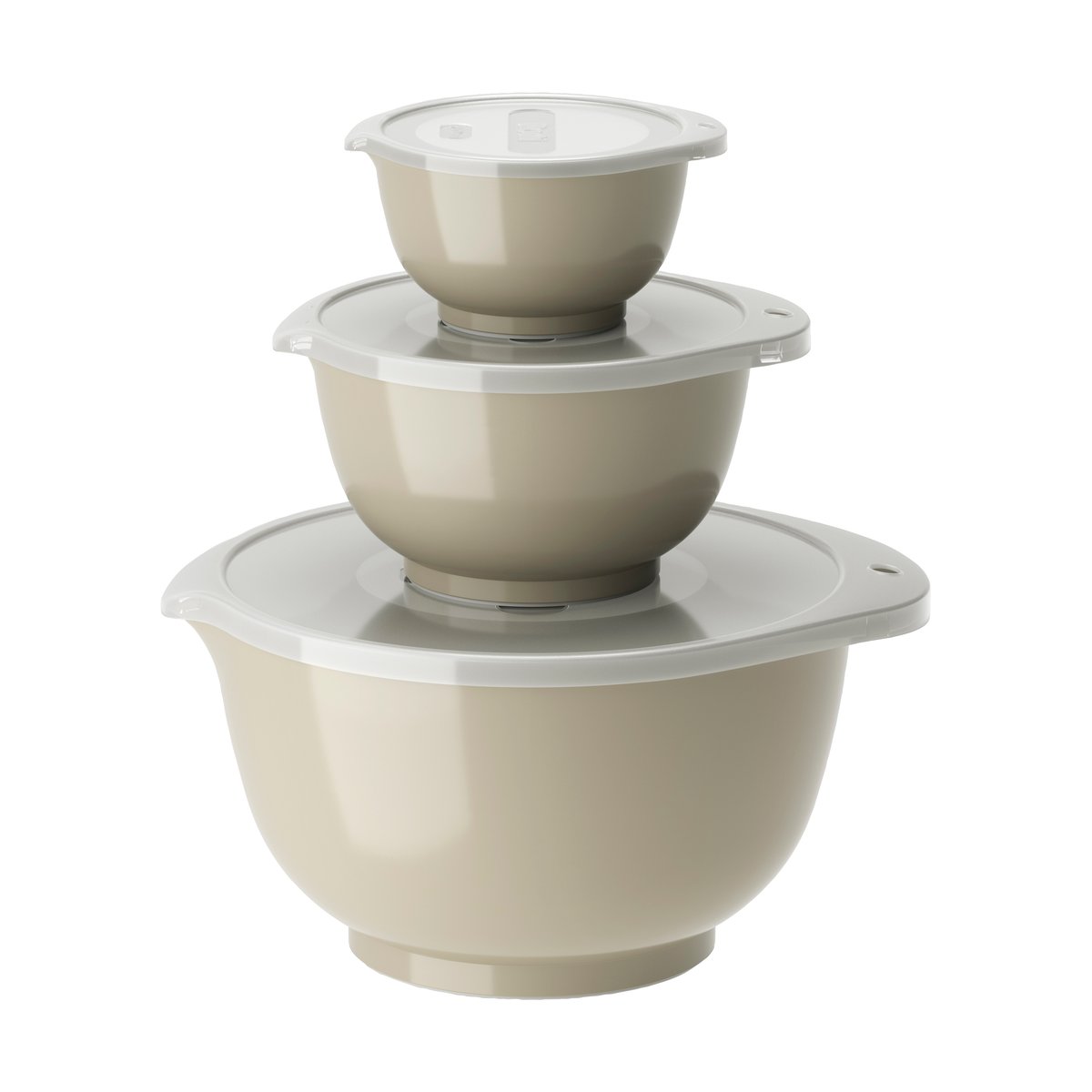 Rosti Margrethe bowl set 3-pack Humus | Scandinavian Design | Mixing bowls | Brown