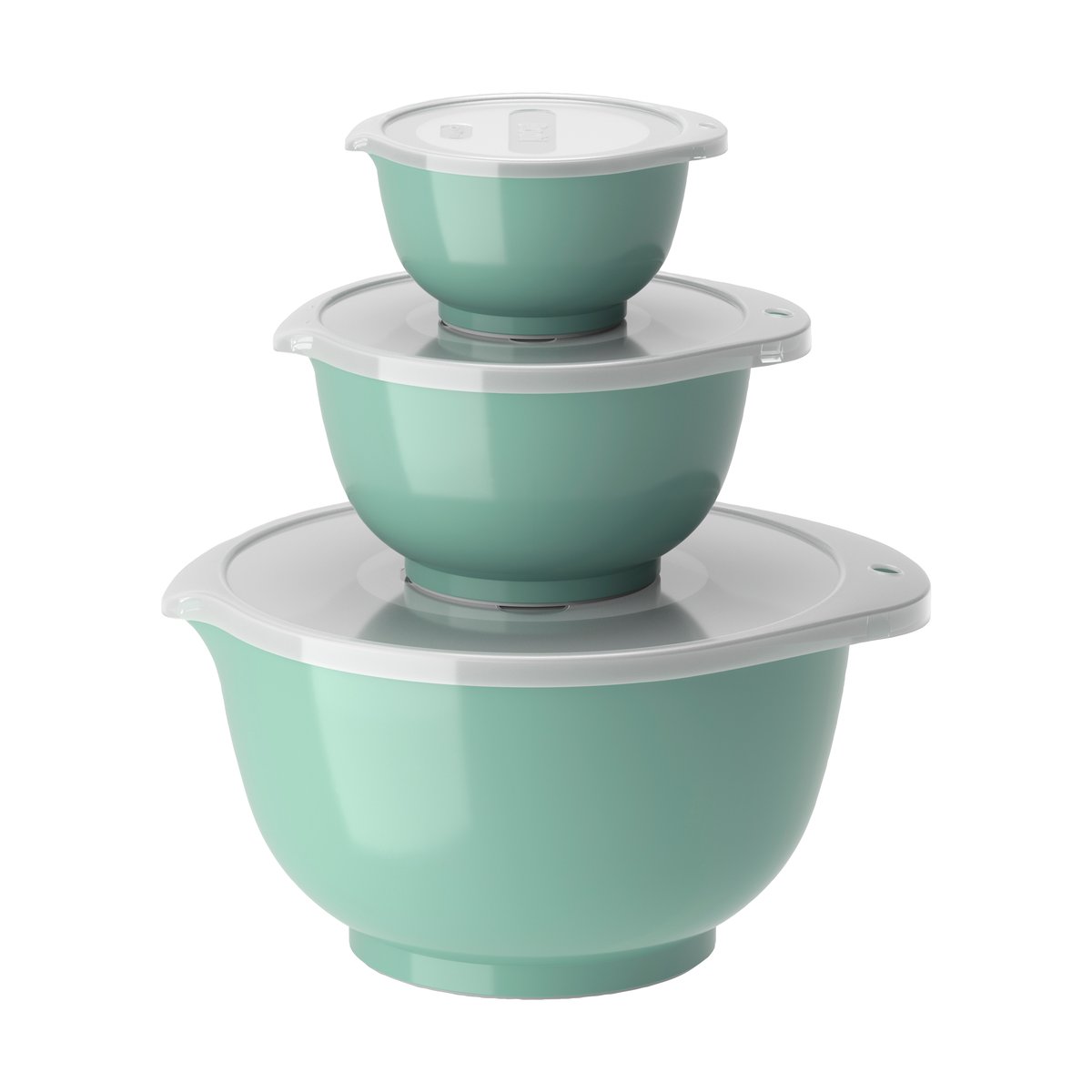 Rosti Margrethe bowl set 3-pack Nordic green | Scandinavian Design | Mixing bowls | Green
