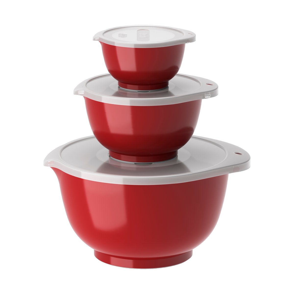 Rosti Margrethe bowl set 3-pack Red | Scandinavian Design | Mixing bowls | Red