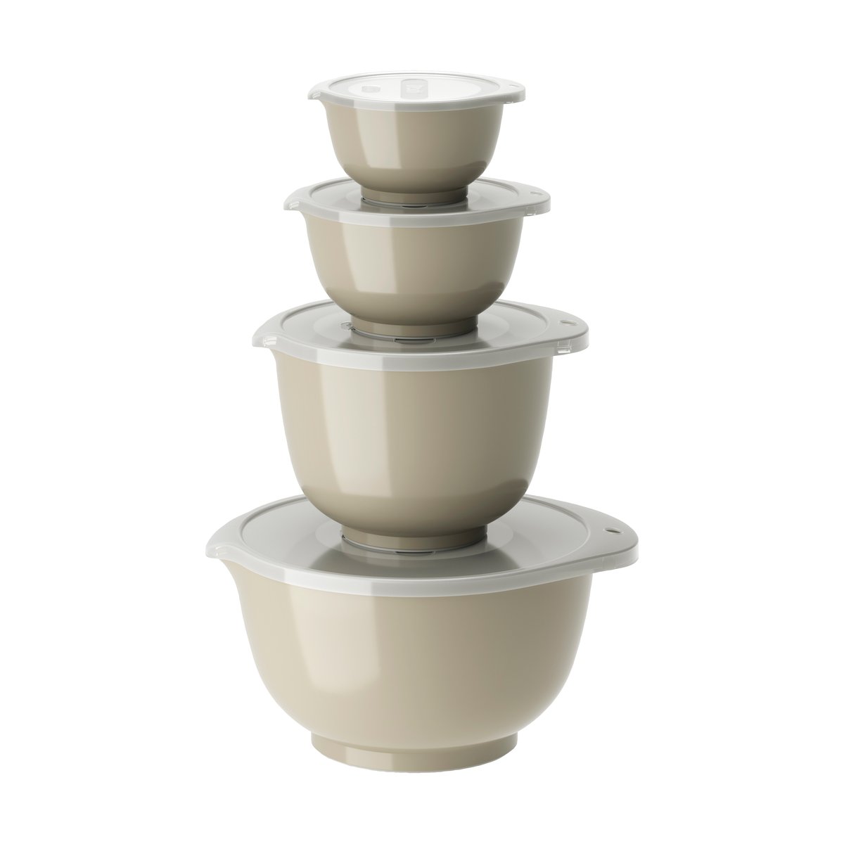 Rosti Margrethe bowl set 4-pack Humus | Scandinavian Design | Mixing bowls | Brown