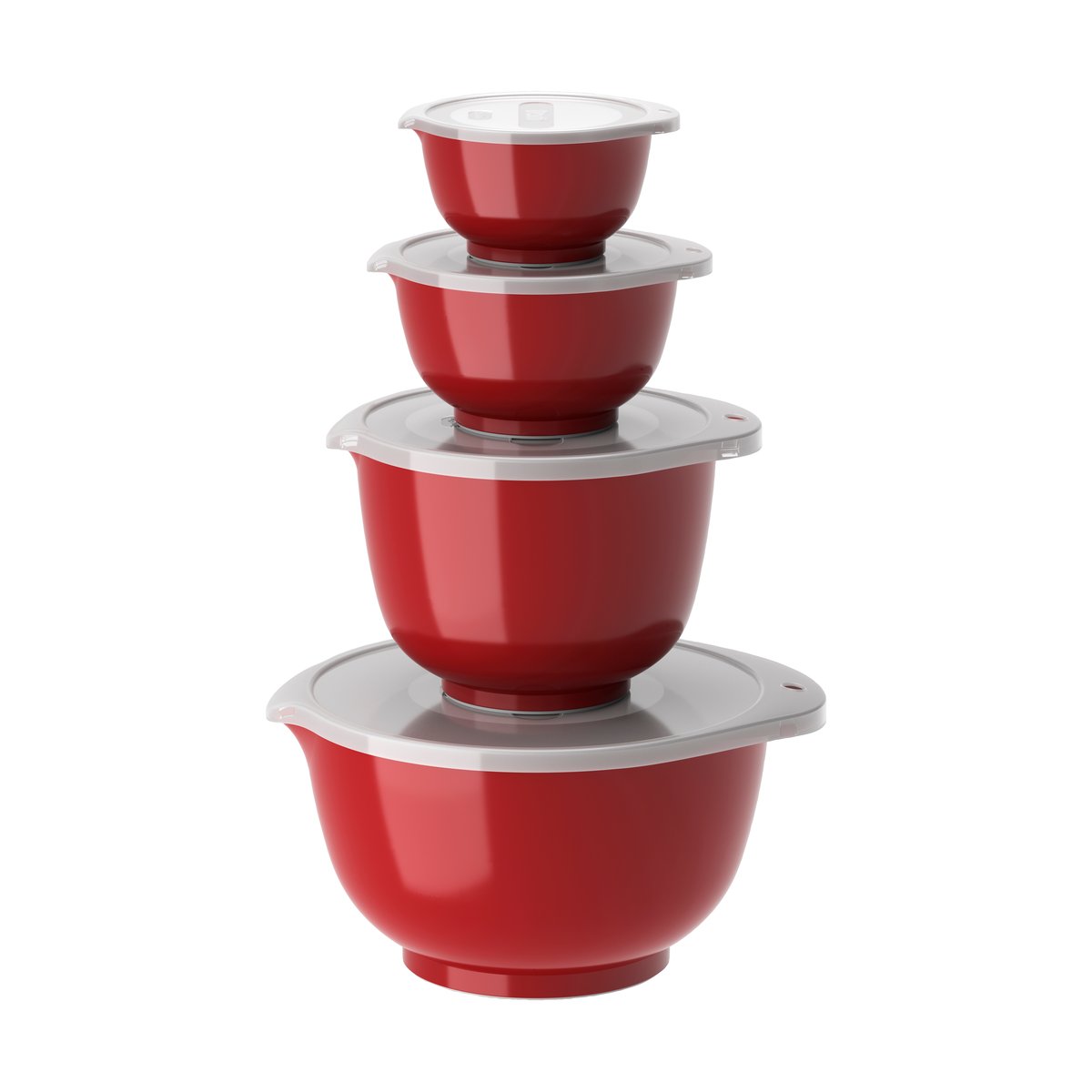 Rosti Margrethe bowl set 4-pack Red | Scandinavian Design | Mixing bowls | Red