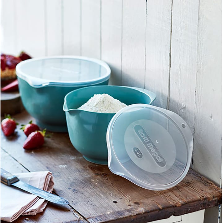 Margrethe bowl set with lid 2-pack - Nordic green - Rosti