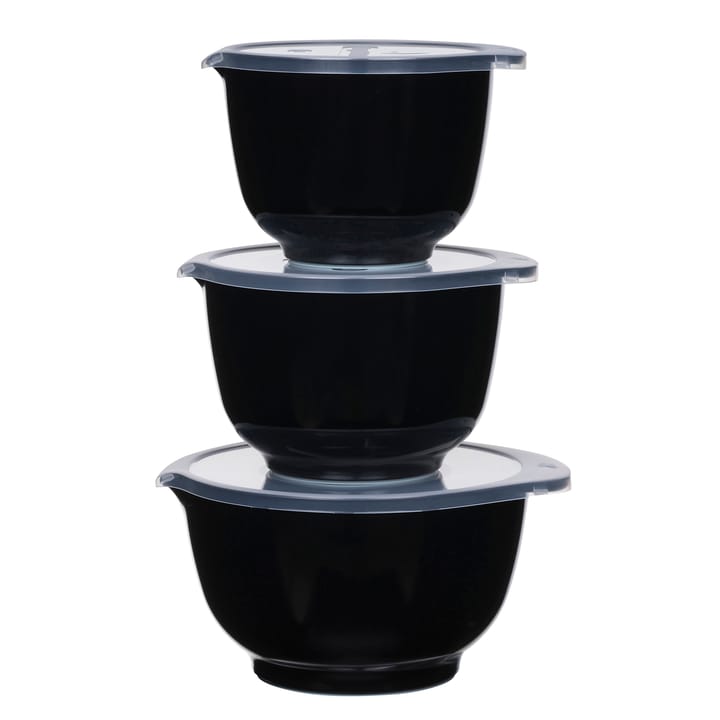 Margrethe bowl set with lid 3-pack - Black - Rosti