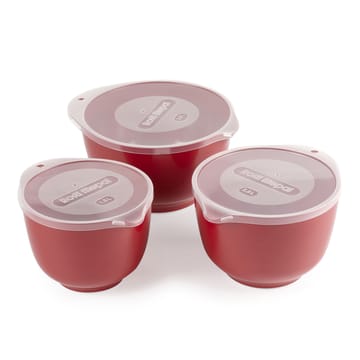 Margrethe bowl set with lid 3-pack - Red - Rosti
