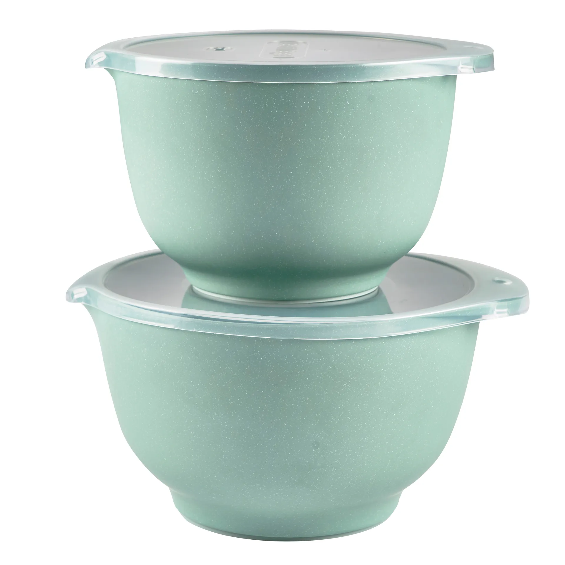 Margrethe bowl set with lid matte 2-pack, pebble green Rosti