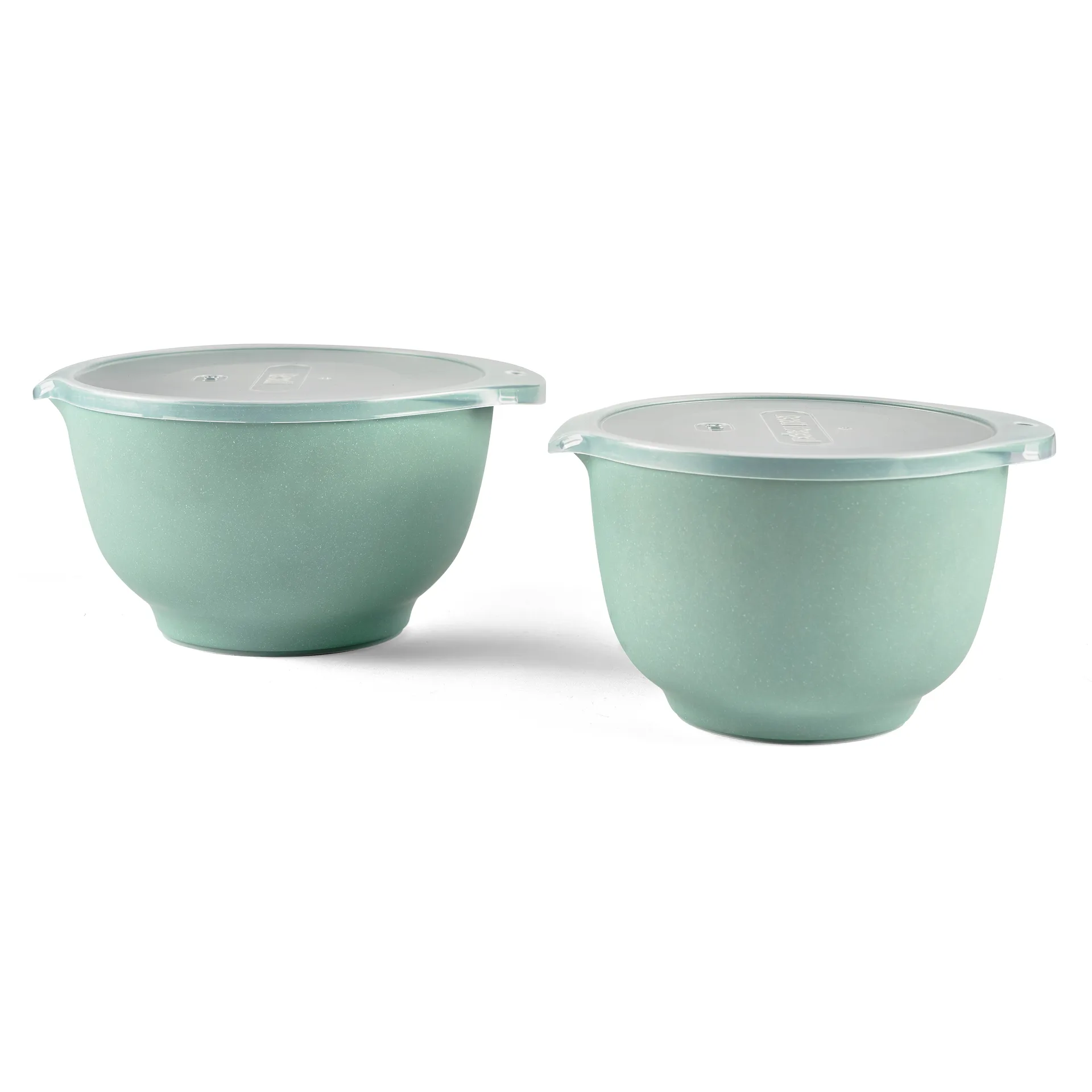 Margrethe bowl set with lid matte 2-pack, pebble green Rosti