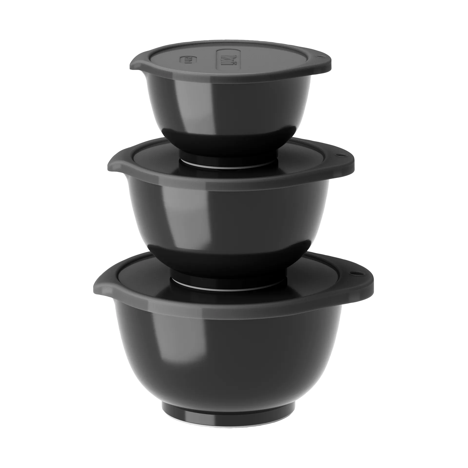 Margrethe mini bowl set 3-pack, Black edition Rosti