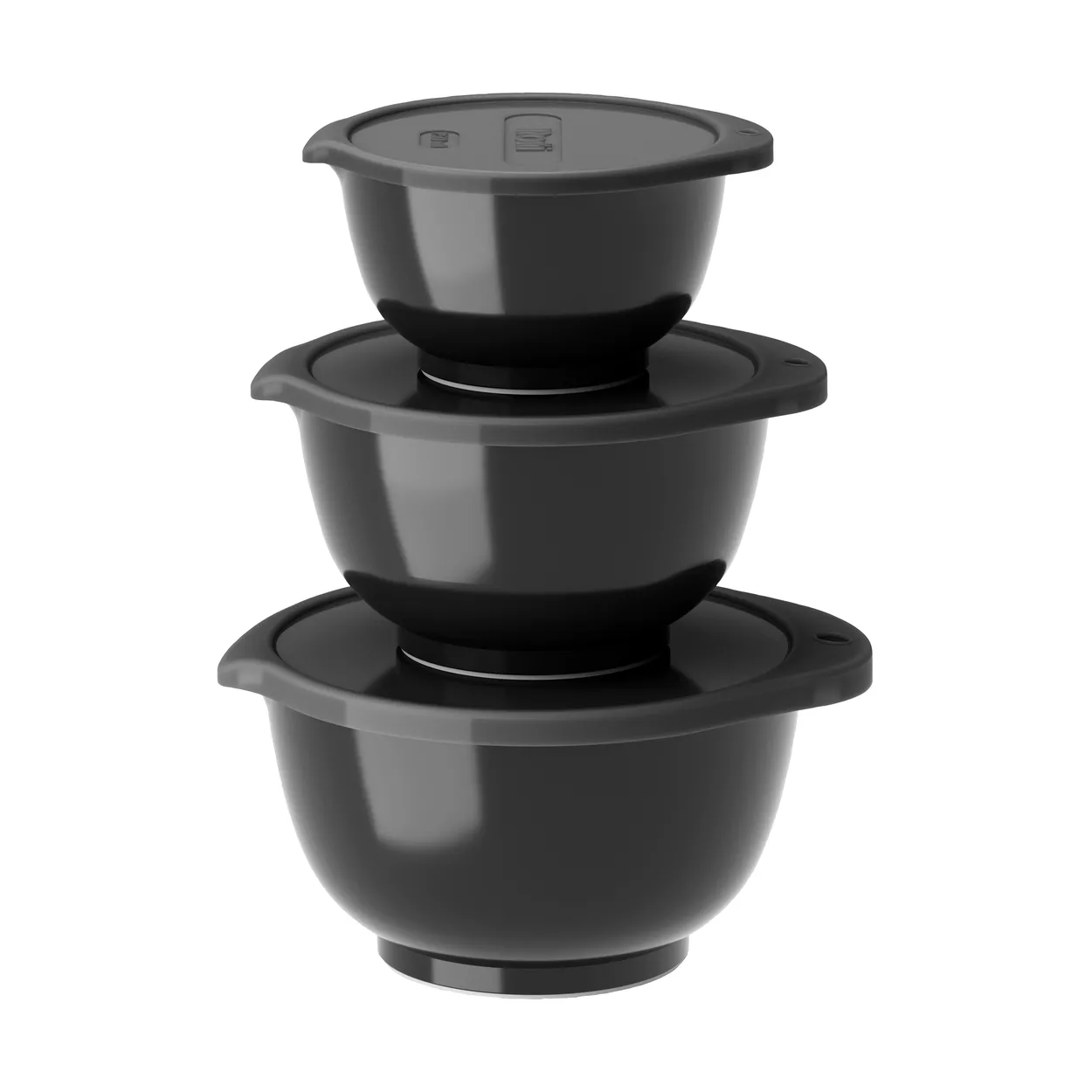 Rosti Margrethe mini bowl set 3-pack Black edition | Scandinavian Design | Mixing bowls | Black
