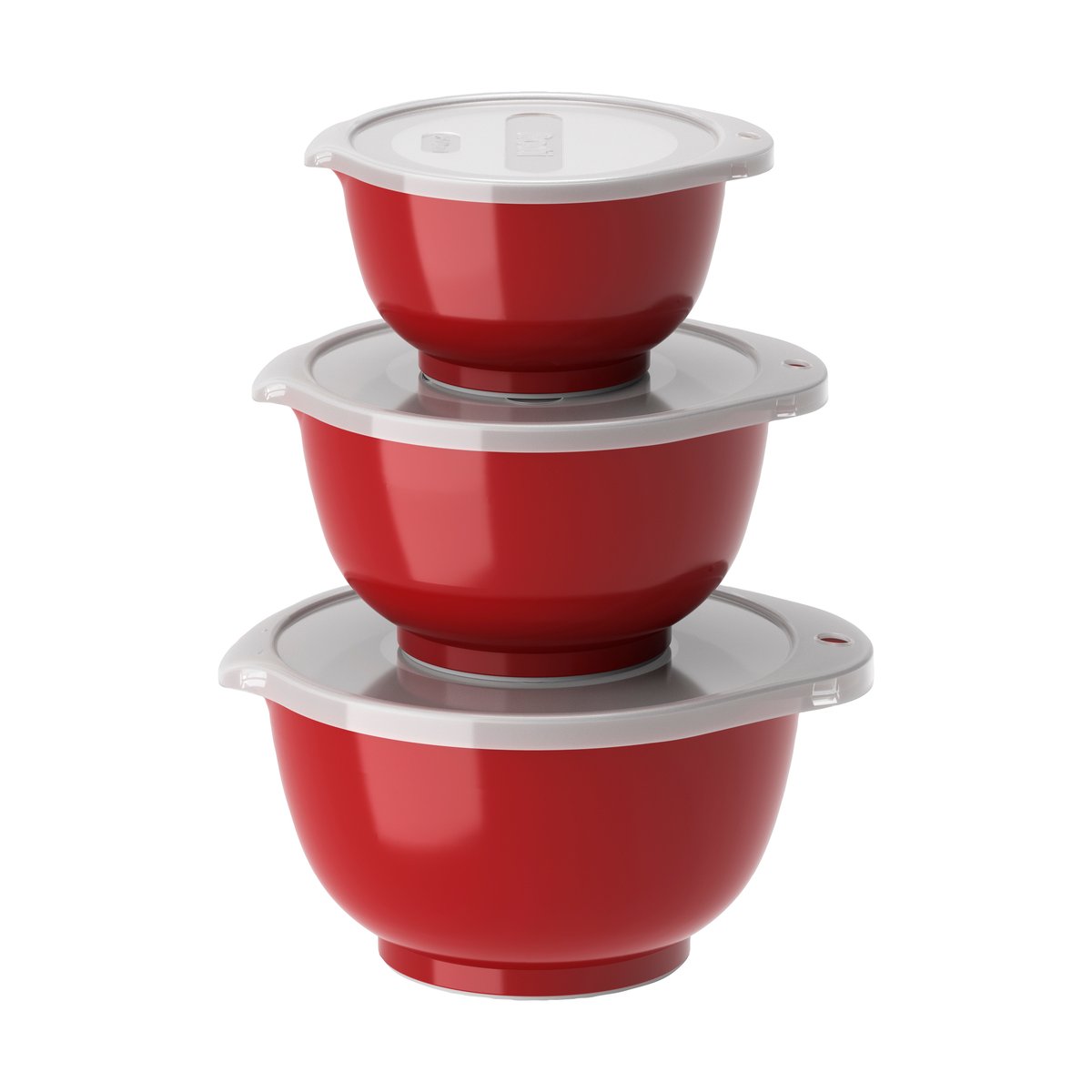 Rosti Margrethe mini bowl set 3-pack Red | Scandinavian Design | Mixing bowls | Red