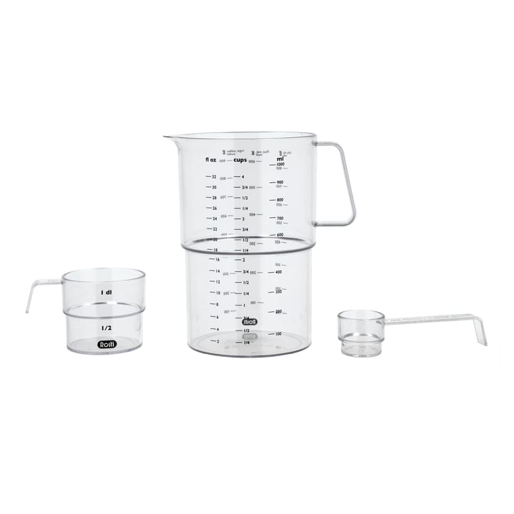 Mensura measuring set 3 pieces - Clear - Rosti