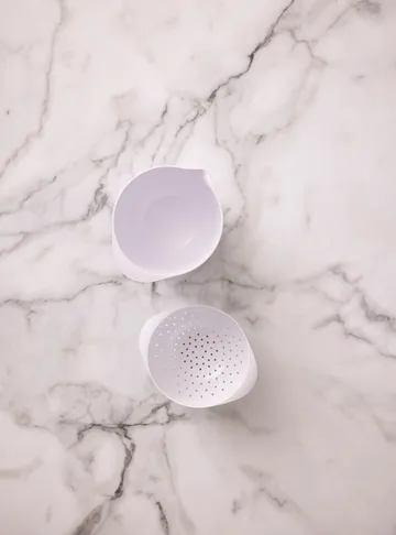 NEW Margrethe bowl with colander - White, 1.5 litres - Rosti