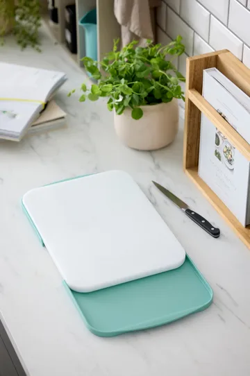 Separa chopping board with trays - Nordic green, 39x26 cm - Rosti