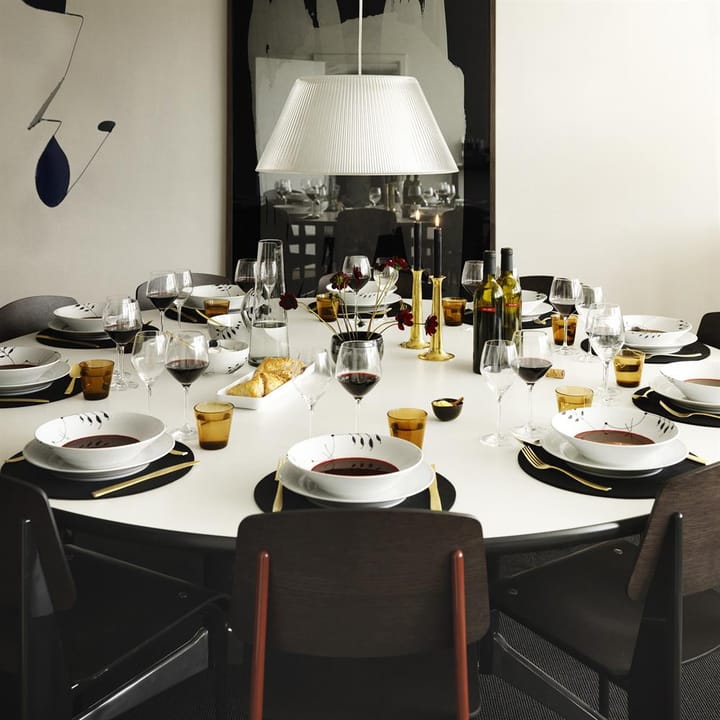 Black Fluted mega deep plate 6, Ø 24 cm Royal Copenhagen