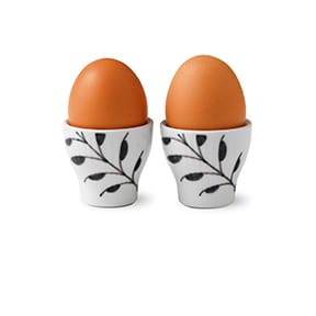 Black Fluted mega egg cup 2-pack, 4.8 cm Royal Copenhagen