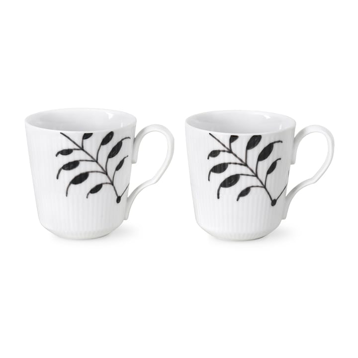 Black Fluted Mega mug 2-pack - 28 cl - Royal Copenhagen